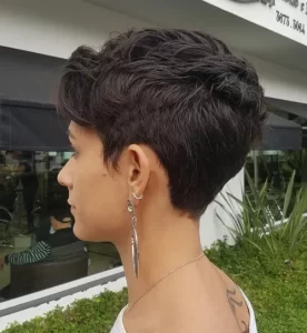 Neat Feathered Pixie Cut